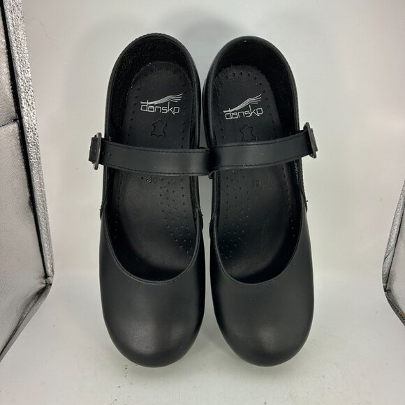 Dansko ladies Betty Leather Mary Jane Pumps 40 black heels 10-10.5 witch core - Picture 4 of 13
